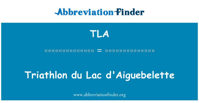 TLA: Triathlon du Lac d'Aiguebelette