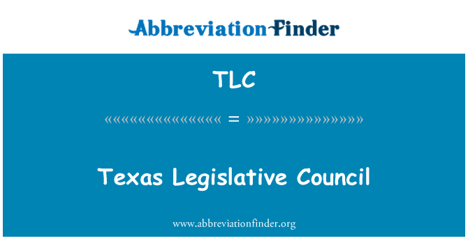 TLC: Texas Legislative Council
