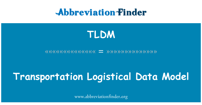TLDM: Doprava logistické datový Model