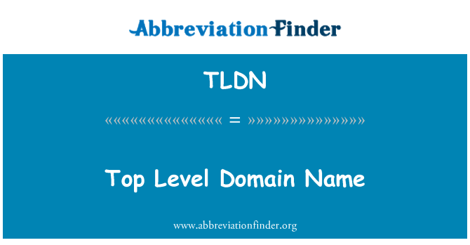 TLDN: Vrhnjo domeno ime