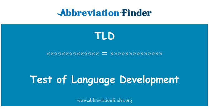 TLD: Test jezik razvoja