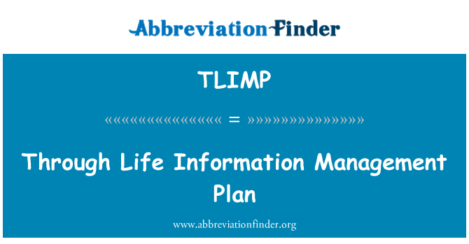 TLIMP: 생활 정보 관리 계획을 통해