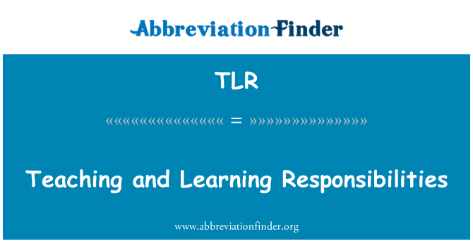 TLR: 책임의 학습