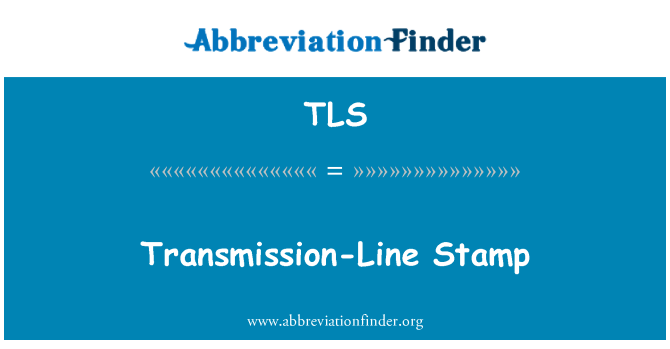 TLS: Transmissielijn stempel