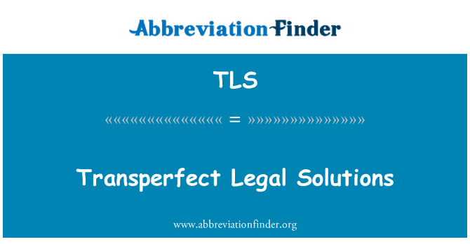 TLS: Soluzzjonijiet ta ' Transperfect legali