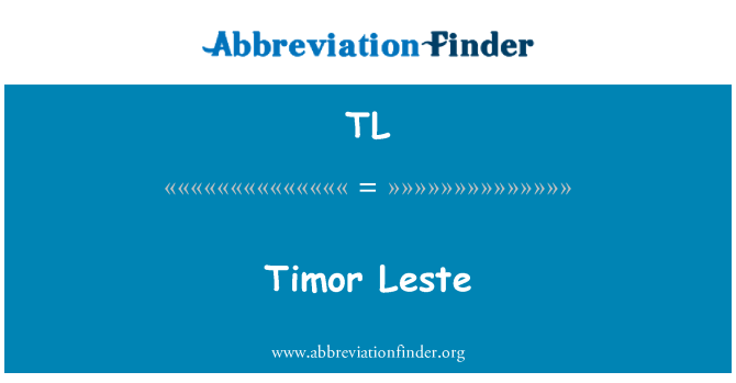 TL: Timor Leste