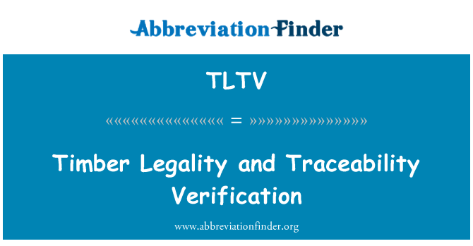 TLTV: Tømmer lovlighed og sporbarhed verifikation