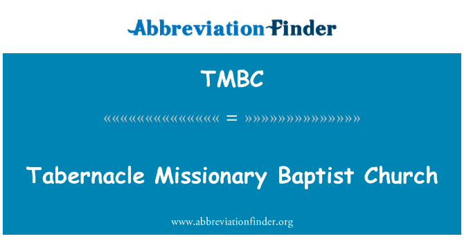 TMBC: Tabernacle misionář baptistická církev