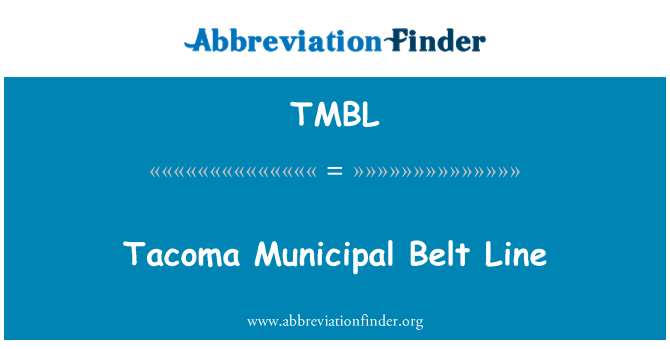 TMBL: Tacoma Municipal kotvové čiary