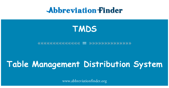 TMDS: Tab la Gestion distribisyon sistèm