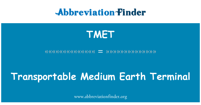 TMET: Borne de tierra medio transportable