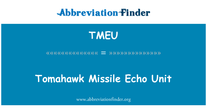 TMEU: Jednotka Echo střel Tomahawk
