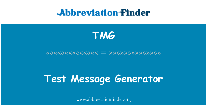 TMG: 測試消息產生器