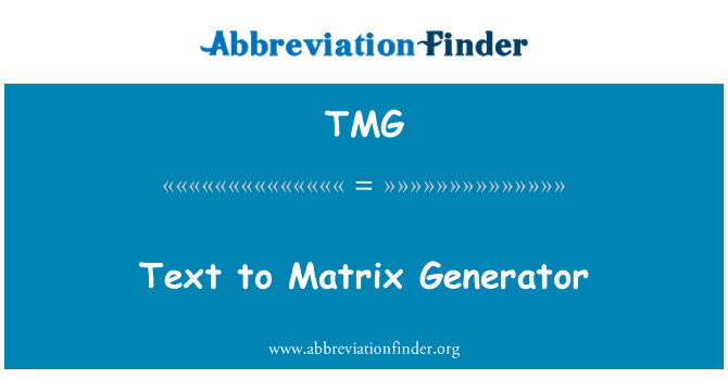 TMG: Текст для матриці генератор