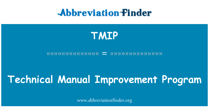 TMIP: Programa de aprimoramento de Manual técnico