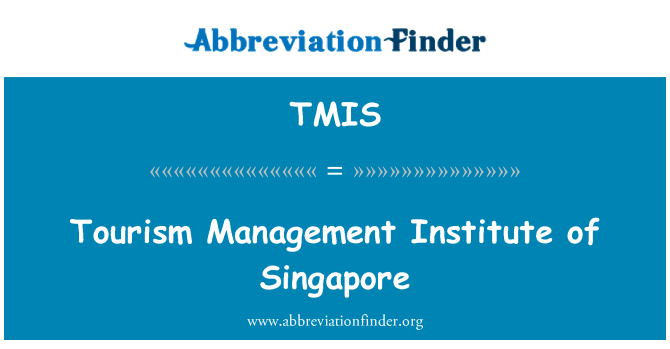 TMIS: Cestovní ruch Management Institute of Singapore