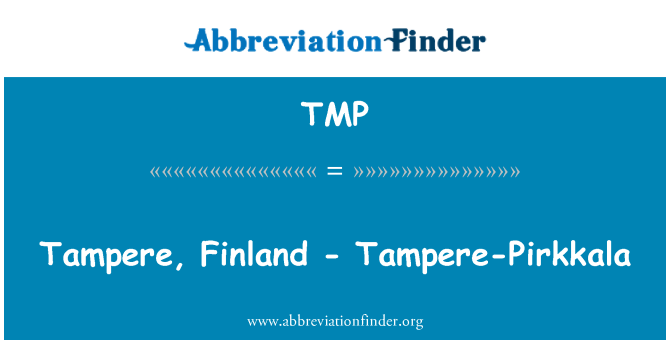 TMP: Tampere, Finlanda - Tampere-Pirkkala