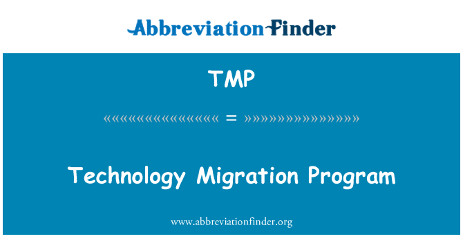 TMP: Programma di migrazione tecnologica