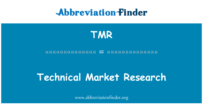 TMR: تحقیقات بازار فنی