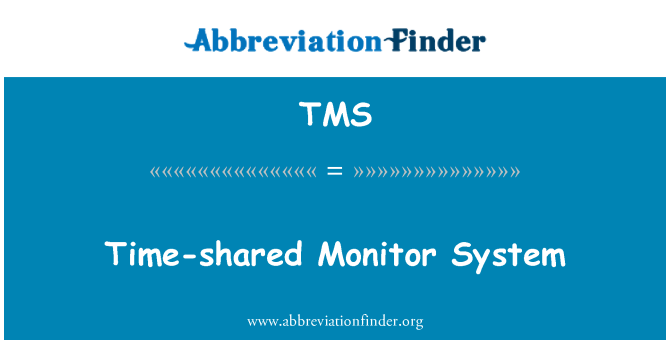 TMS: Sistema ta ' time-shared il-moniter