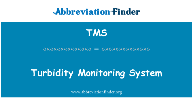 TMS: Sistema ta ' monitoraġġ turbidity