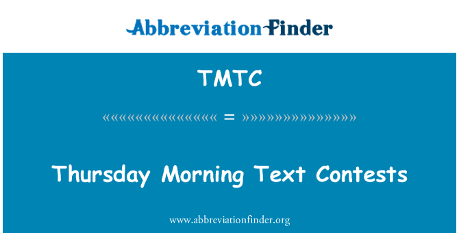 TMTC: Dijous matí Text concursos