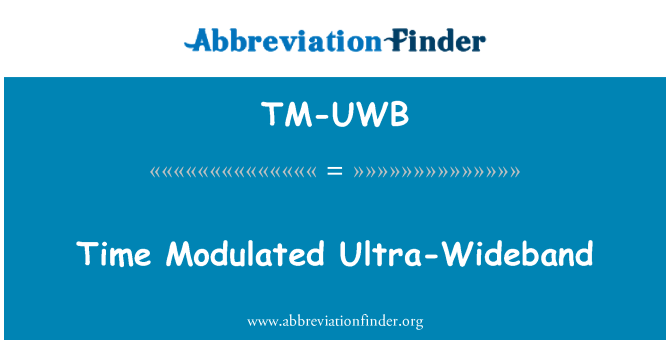 TM-UWB: Thời gian truyến Ultra-Wideband