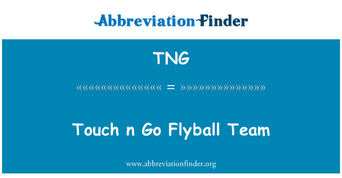 TNG: Touch n Go Flyball Team