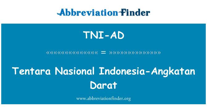 TNI-AD: دابر أنجكاتان إندونيسيا الوطنية دارة