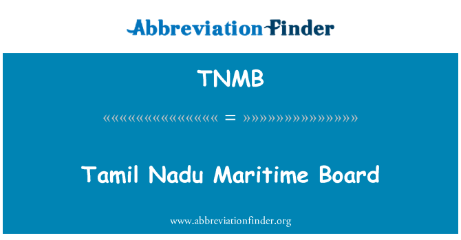 TNMB: Bord marittima Tamil Nadu