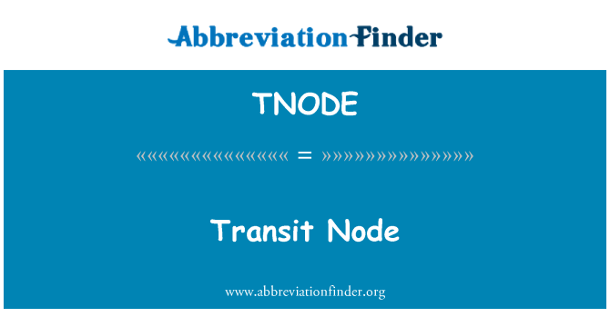 TNODE: Transit knooppunt