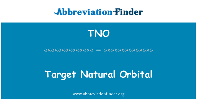 TNO: Orbitale naturale destinazione