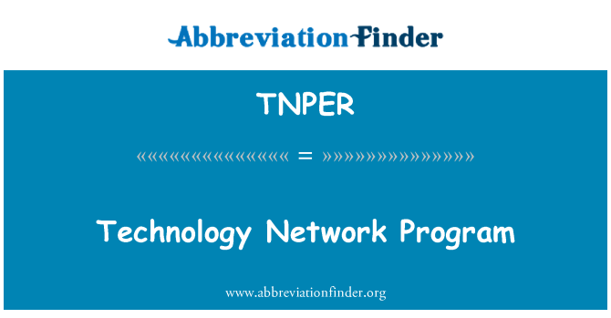 TNPER: Programa de xarxa de tecnologia