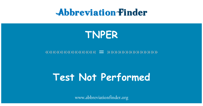 TNPER: Тест не виконано