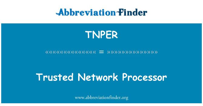 TNPER: 信頼済みネットワーク プロセッサ