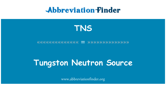 TNS: Tungston Neutronenquelle