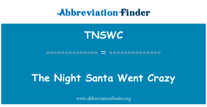 TNSWC: Natt Santa gick galen