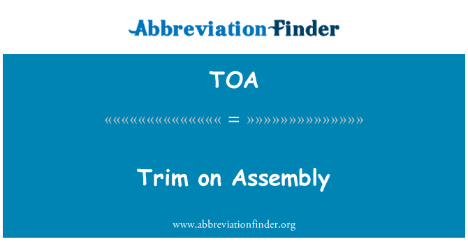TOA: 在大會上修剪