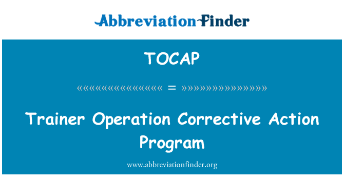 TOCAP: Programm ta ' azzjoni korrettiva operazzjoni trainer
