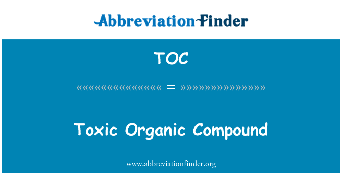 TOC: Toxické organické sloučeniny