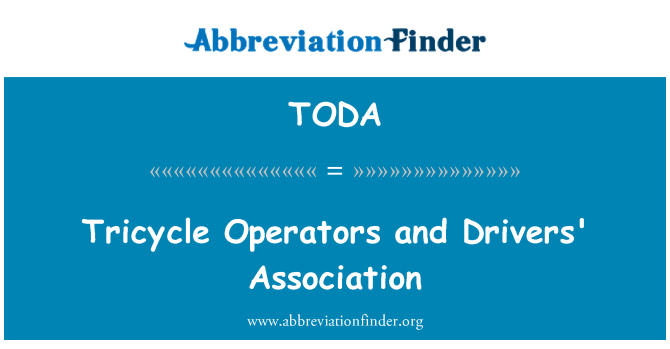TODA: Tricycle Operators and Drivers' Association