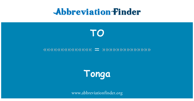 TO: Tonga