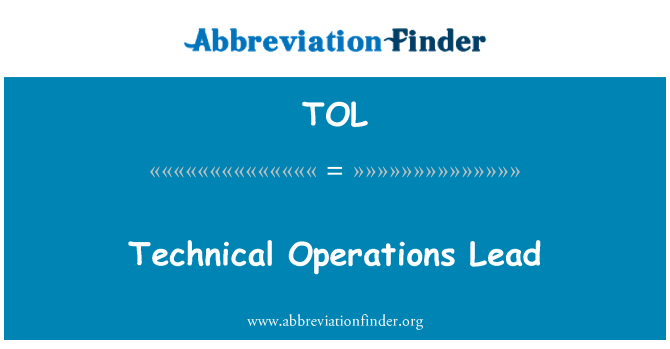 TOL: Opérations techniques plomb