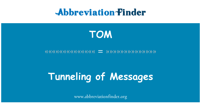 TOM: Jsir Tunneling ta ' messaġġi