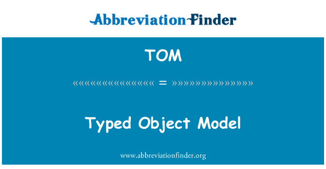 TOM: Vnesli predmetnega modela