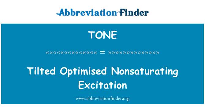 TONE: Nagnete optimizirati Nonsaturating vzbujanje