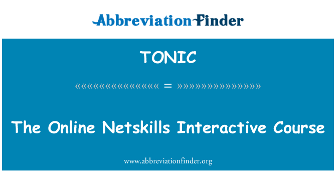 TONIC: Il-kors interattiv Netskills onlajn