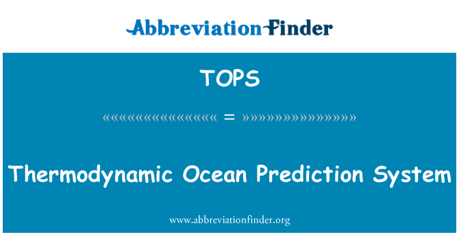 TOPS: Thermodynamic Ocean Prediction System