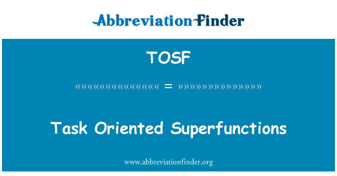 TOSF: Tarea orientada a Superfunctions