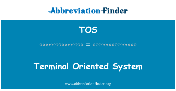 TOS: Terminal orjentati lejn is-sistema
